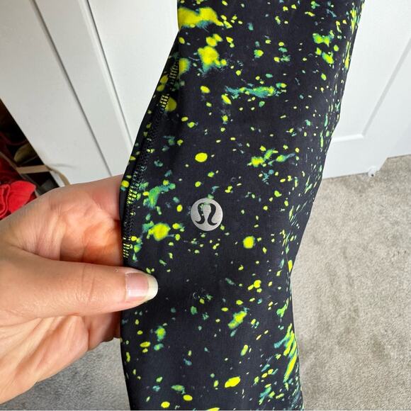 Lululemon Base Pace High-Rise Running Tight 25” Navy Sparks Fly Multi Nulux 6 - Picture 6 of 7